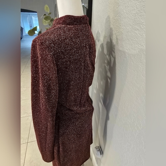 Laundry By Shelli Segal Metallic Long Sleeve Dress - Picture 6 of 8